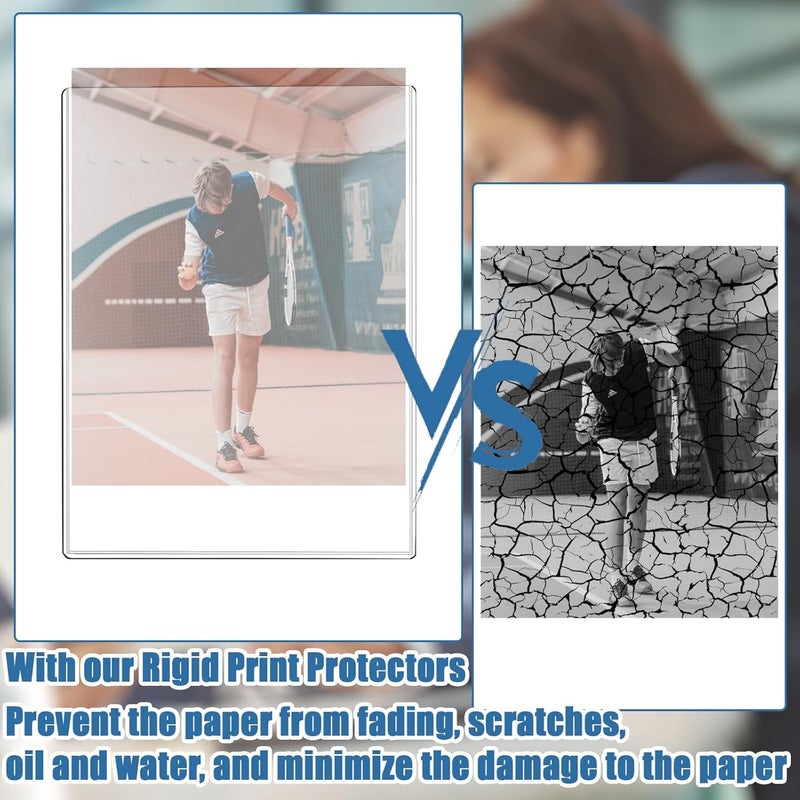Ysglory 8Pcs 8" x 10" Photo Toploaders Clear Sheet Protectors Rigid Print Protectors Hard Plastic Paper Page Top Loaders Magazine Protector for Collectors Document Holder - Image 5